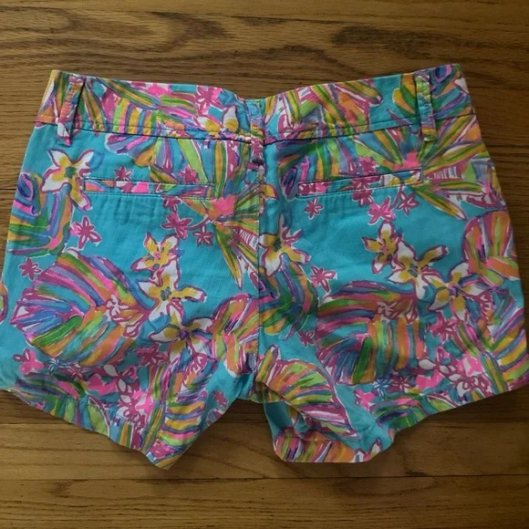 Lilly Pulitzer shorts callahans 6 Sea Blue Summer Haze - Picture 3 of 3